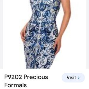 Precious Formals midnight blue fitted formal
